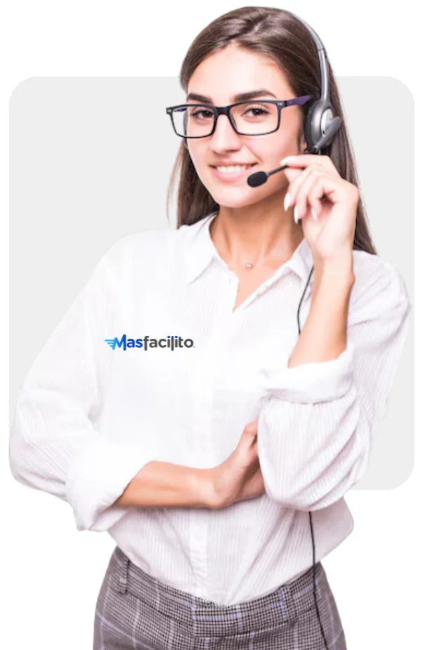 Asesora de soporte de Cloudata con diadema